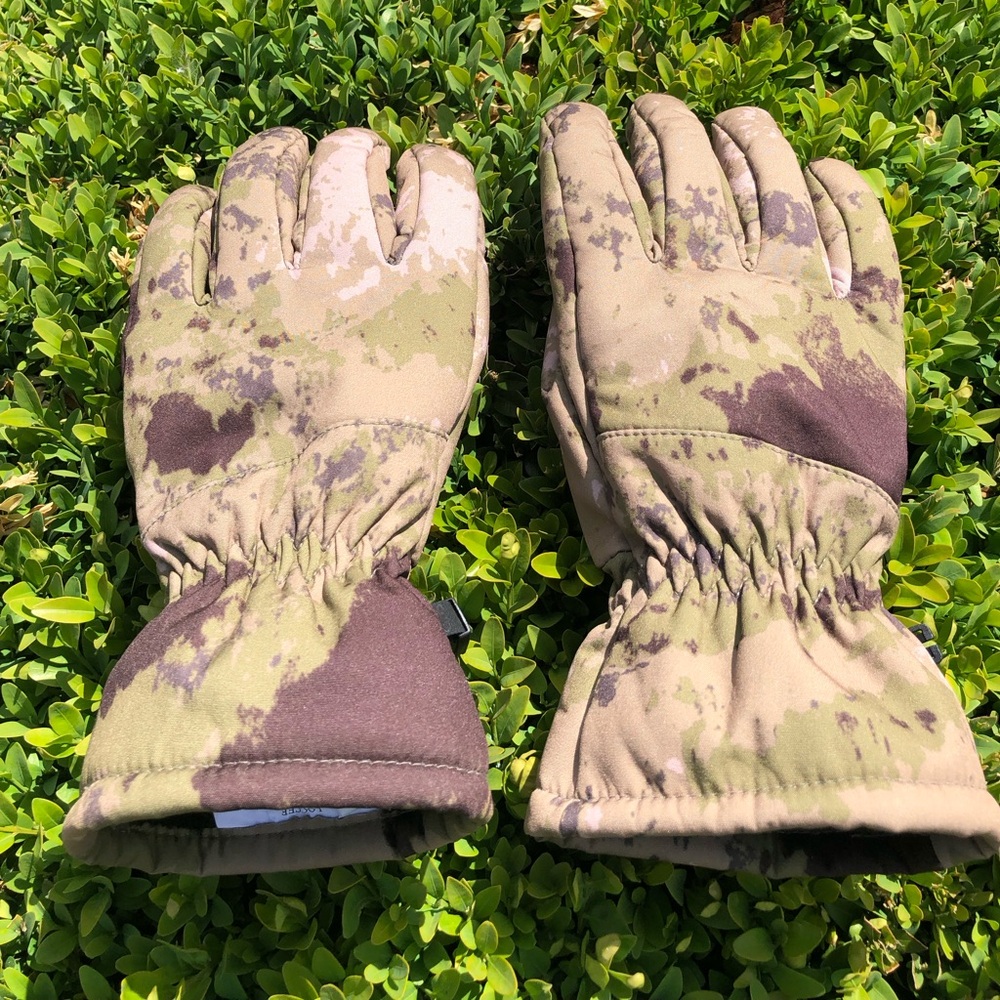 Loccef Women’s Camo Tactical Winter Gloves Green/Brown Size Large